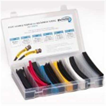 Techflex Heat Shrink Tube Kit, 2:1 I.D. Shrink Ratio, Assorted, 6 in TE489469